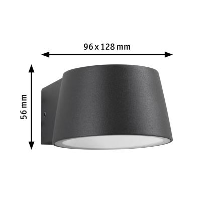 Paulmann 94713 - LED/6W IP44 Lauko sieninis šviestuvas CAPERA 230V