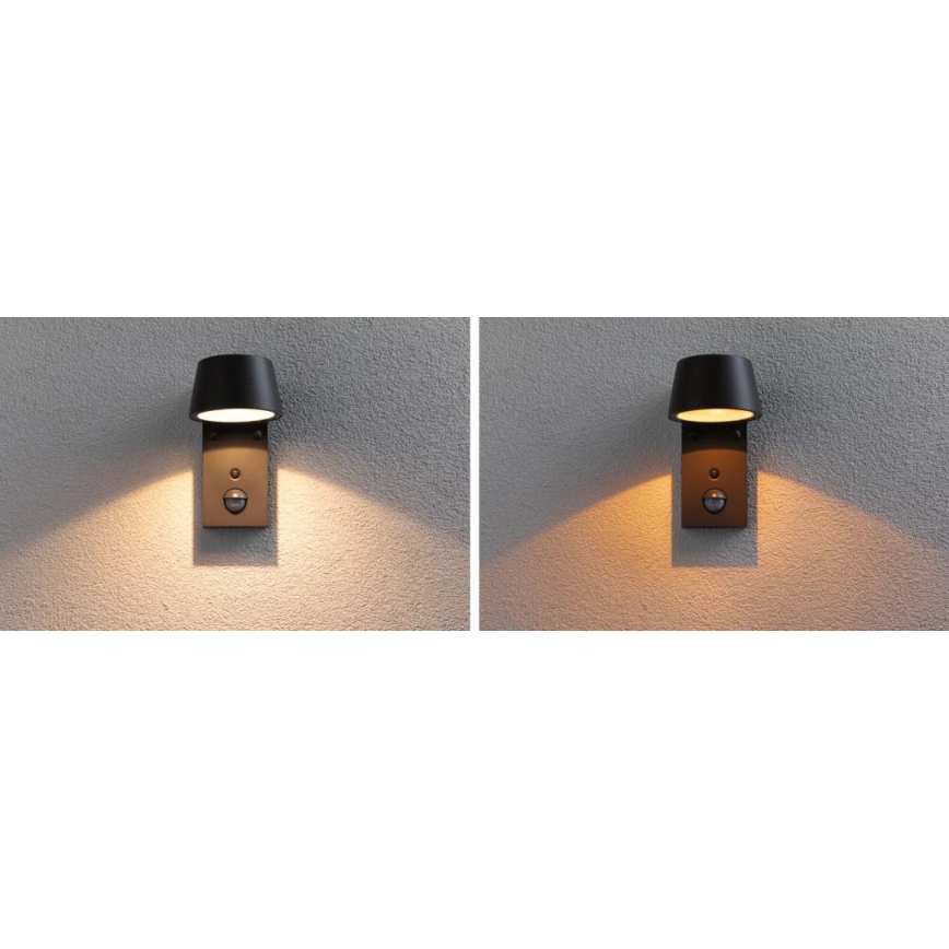 Paulmann 94714 - LED/6W IP44 Lauko sieninis šviestuvas su jutikliu CAPERA 230V 2200/3000K