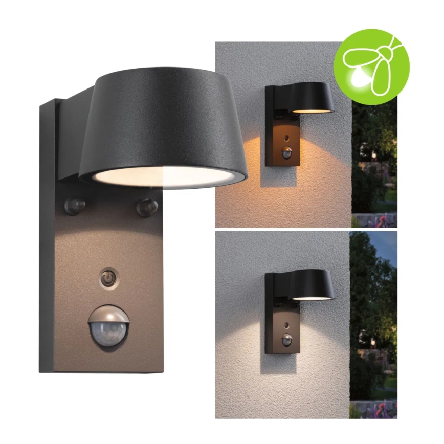 Paulmann 94714 - LED/6W IP44 Lauko sieninis šviestuvas su jutikliu CAPERA 230V 2200/3000K