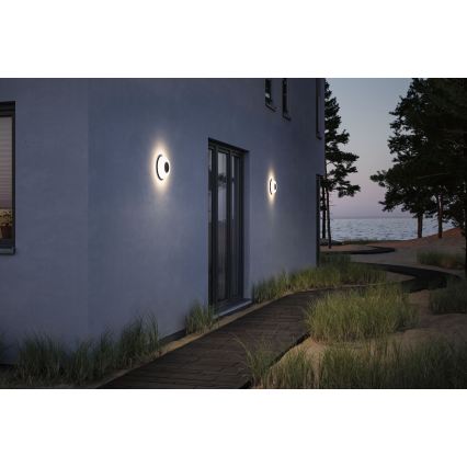 Paulmann 94955 - LED/20,5W IP65 Dimeriuojamas lauko sieninis šviestuvas AUREVA 230V 2200/3000/4000K antracitas