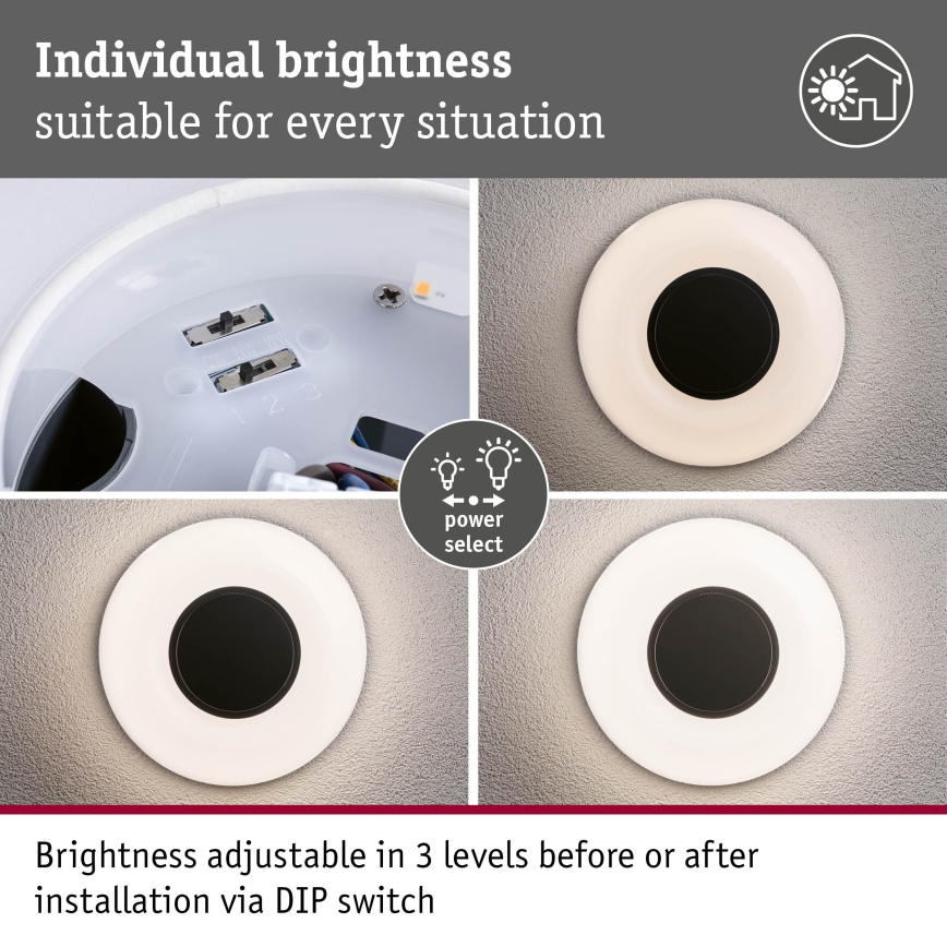 Paulmann 94955 - LED/20,5W IP65 Dimeriuojamas lauko sieninis šviestuvas AUREVA 230V 2200/3000/4000K antracitas