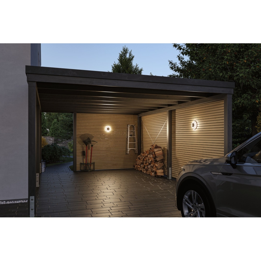 Paulmann 94956 - LED/20,5W IP65 Pritemdomas lauko sieninis šviestuvas su judesio ir sutemų jutikliu AUREVA 230V 2200/3000/4000K antracitas