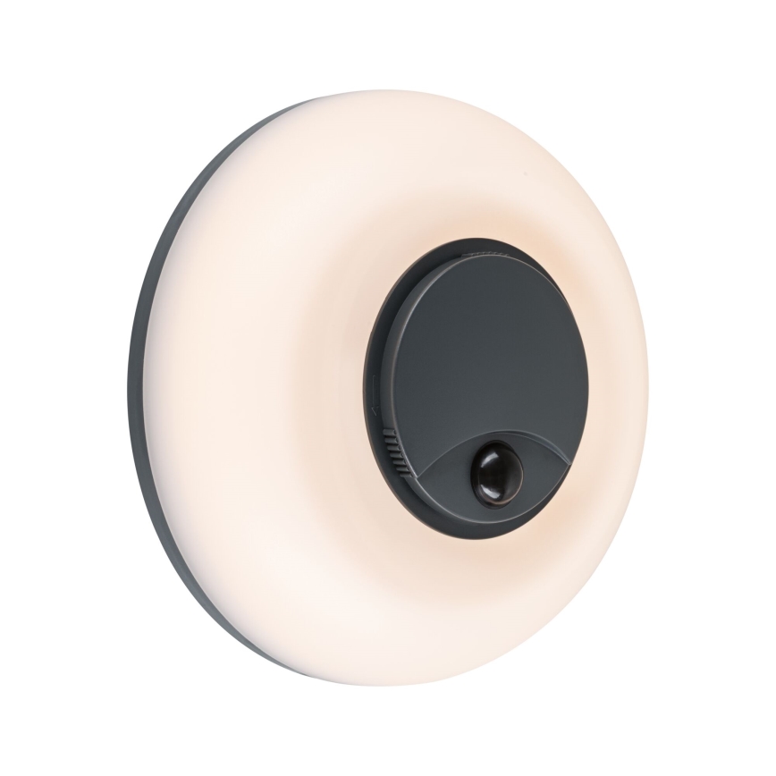 Paulmann 94956 - LED/20,5W IP65 Pritemdomas lauko sieninis šviestuvas su judesio ir sutemų jutikliu AUREVA 230V 2200/3000/4000K antracitas