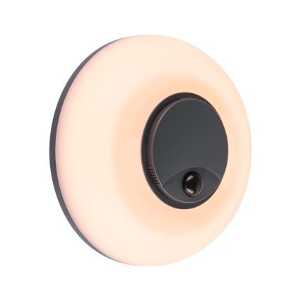 Paulmann 94956 - LED/20,5W IP65 Pritemdomas lauko sieninis šviestuvas su judesio ir sutemų jutikliu AUREVA 230V 2200/3000/4000K antracitas