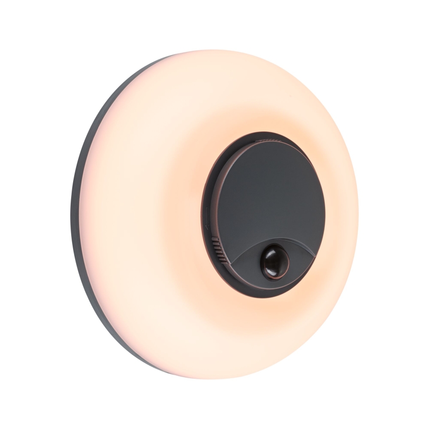 Paulmann 94956 - LED/20,5W IP65 Pritemdomas lauko sieninis šviestuvas su judesio ir sutemų jutikliu AUREVA 230V 2200/3000/4000K antracitas