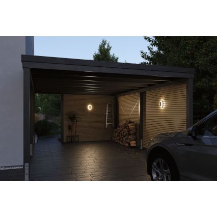 Paulmann 94958 - LED/18,5W IP65 Reguliuojamas lauko sieninis šviestuvas su judesio ir sumrėkimo jutikliu ELUNOR 230V 2200/3000/4000K antracitas