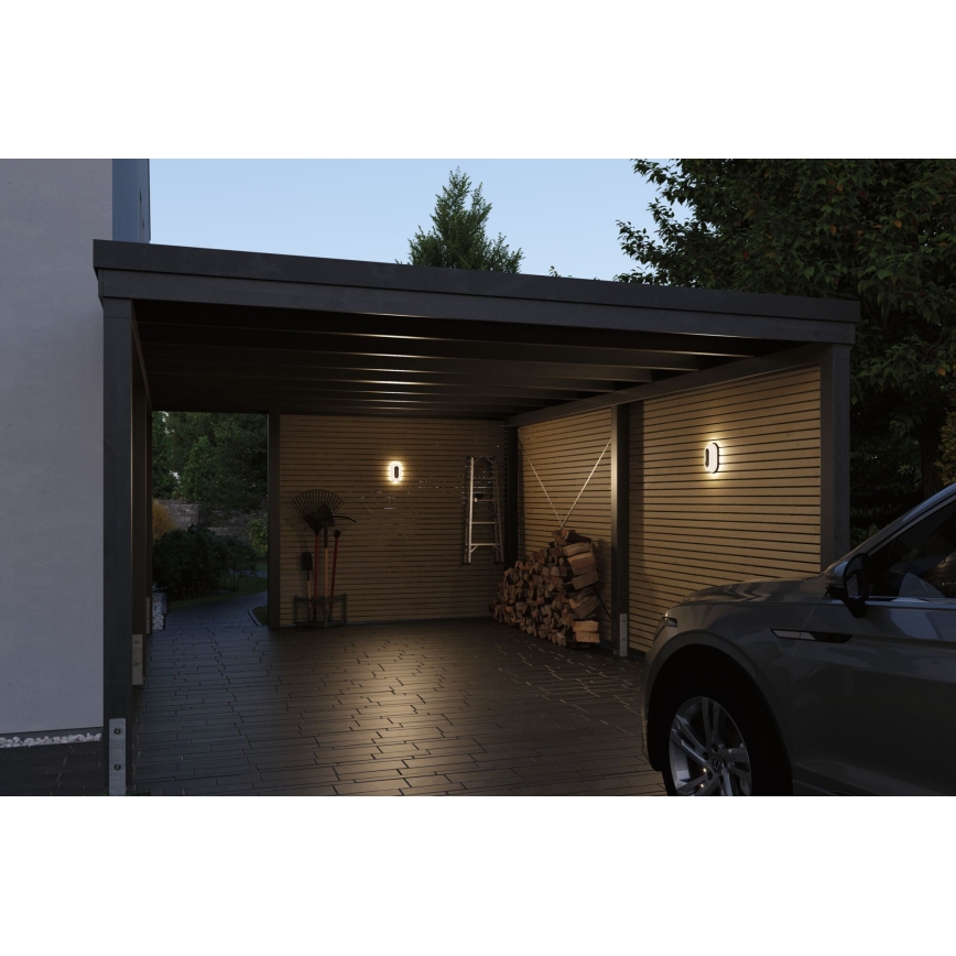 Paulmann 94958 - LED/18,5W IP65 Reguliuojamas lauko sieninis šviestuvas su judesio ir sumrėkimo jutikliu ELUNOR 230V 2200/3000/4000K antracitas