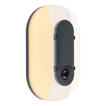 Paulmann 94958 - LED/18,5W IP65 Dimeriuojamas lauko sieninis šviestuvas su judesio ir sutemos jutikliu ELUNOR 230V 2200/3000/4000K antracitas