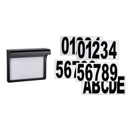 Paulmann 95388 - LED/0,05W IP44 Saulės energijos namo numeris su jutikliu DAYTON 4,8V