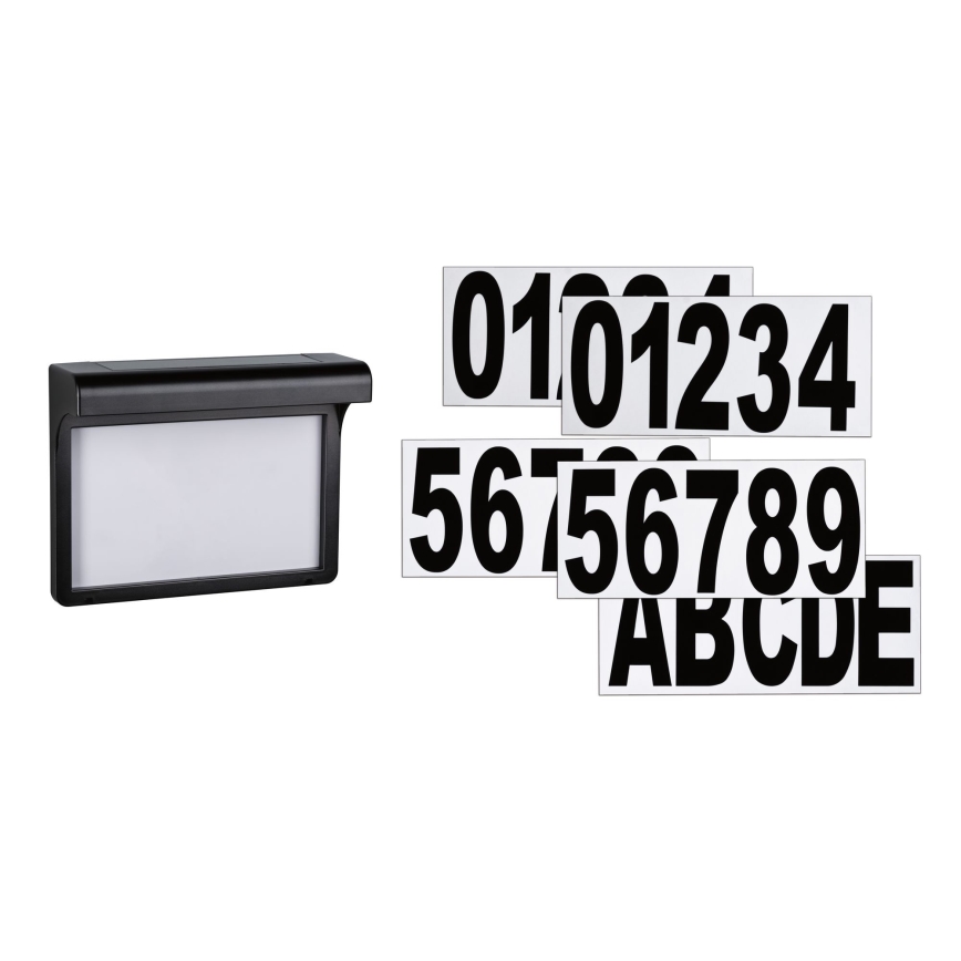 Paulmann 95388 - LED/0,05W IP44 Saulės energijos namo numeris su jutikliu DAYTON 4,8V