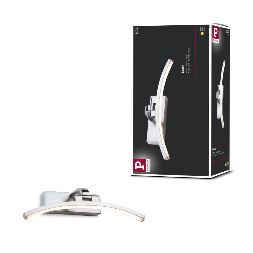 Paulmann 95556 - BENTO LED paveikslų šviestuvas, 6 W, 230 V, 30 cm, matinis chromas