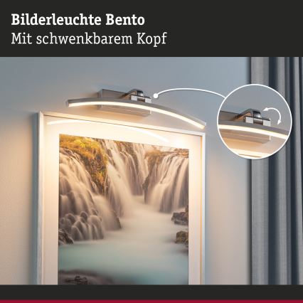 Paulmann 95557 - LED/8,5W Paveikslo šviestuvas BENTO 230V 40 cm, matinis chromas