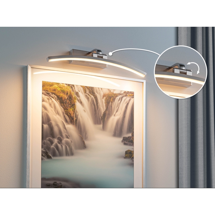 Paulmann 95557 - LED/8,5W Paveikslo šviestuvas BENTO 230V 40 cm, matinis chromas