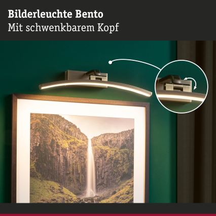 Paulmann 95560 - LED/8,5W Paveikslų šviestuvas BENTO 230V 40 cm žalvaris