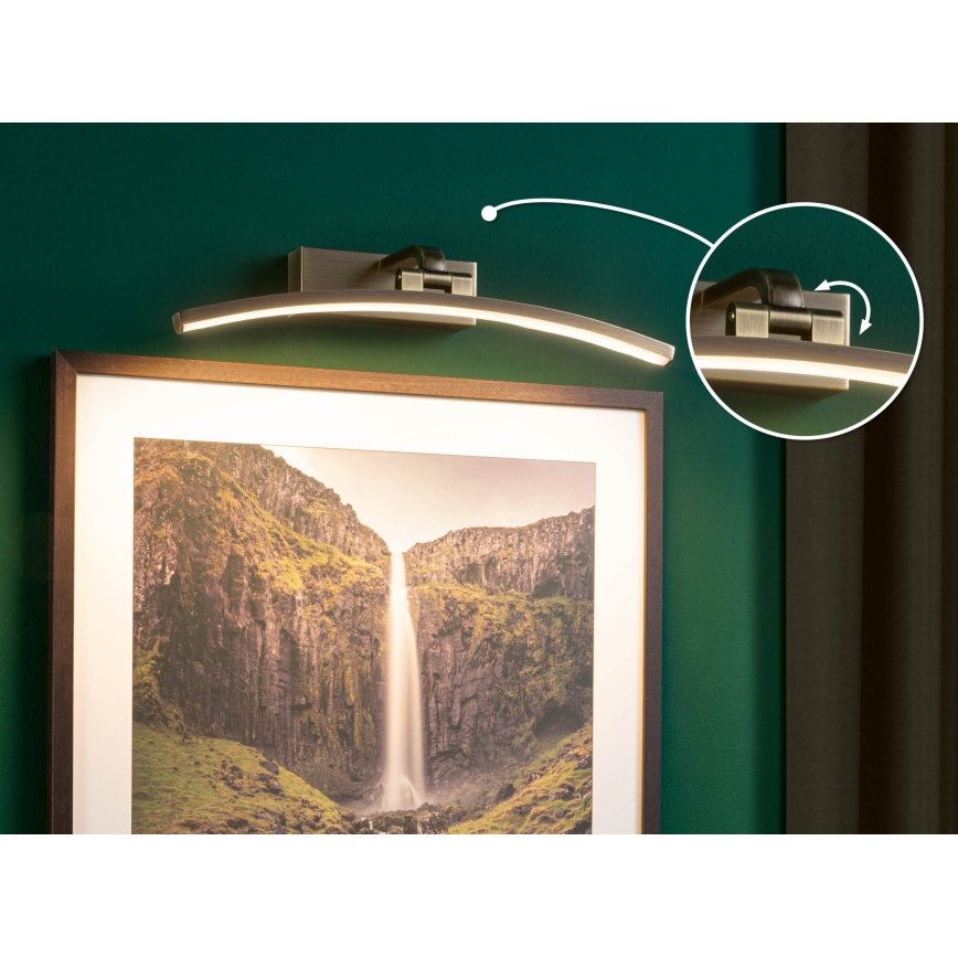 Paulmann 95560 - LED/8,5W Paveikslų šviestuvas BENTO 230V 40 cm žalvaris