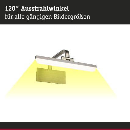 Paulmann 95568 - LED/6W Paveikslų šviestuvas RENAN 230V 30 cm žalvaris