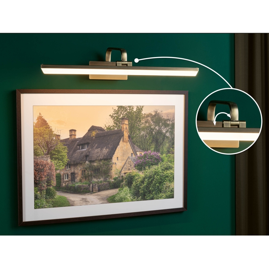 Paulmann 95570 - LED/11W paveikslų šviestuvas RENAN 230V 60 cm žalvarinis