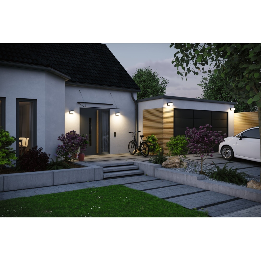 Paulmann 95747 - LED/2,3W IP44 Saulės sieninis šviestuvas su jutikliu CALYNE 3,7/230V 4000 mAh juoda