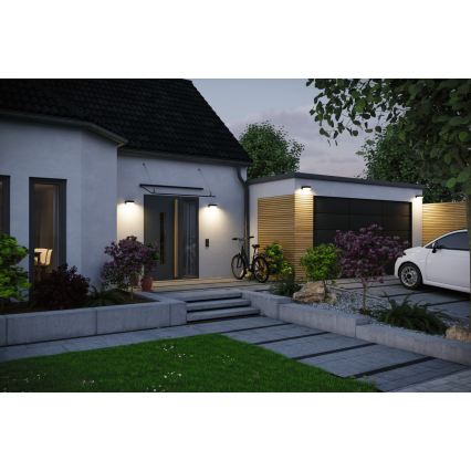 Paulmann 95748 - LED/2,3W IP44 Saulės sieninis šviestuvas su jutikliu ISLEEN 3,7/230V 4000 mAh juodas