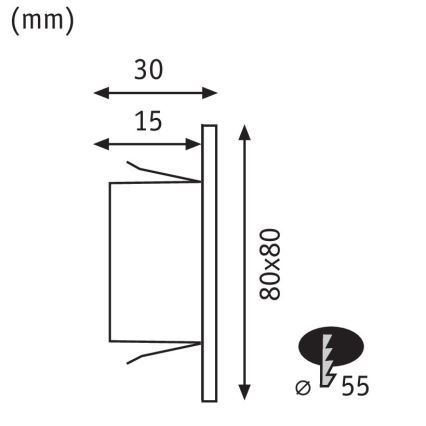 Paulmann 99495 - LED/1,2W Laiptinės šviestuvai EDGE 230V