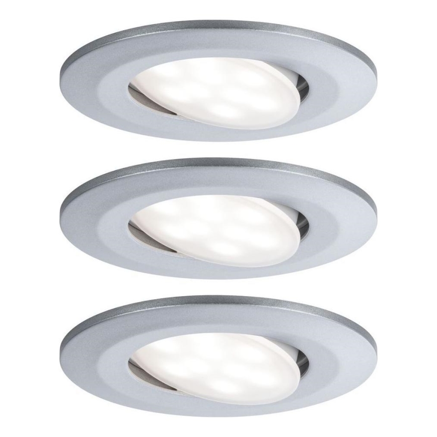 Paulmann 99933 - KOMPLEKTAS 3x LED/5,2W IP65 Pritemdomas įleidžiamas lubinis vonios šviestuvas 230V