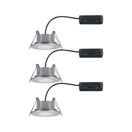 Paulmann 99933 - KOMPLEKTAS 3x LED/5,2W IP65 Pritemdomas įleidžiamas lubinis vonios šviestuvas 230V