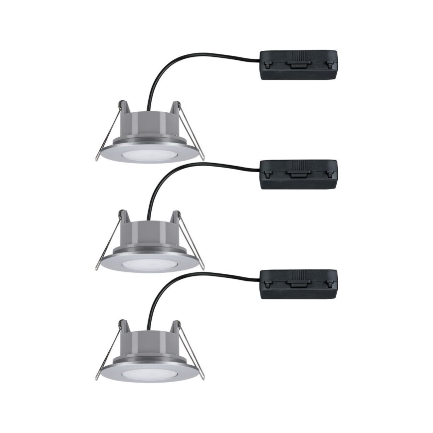 Paulmann 99933 - KOMPLEKTAS 3x LED/5,2W IP65 Pritemdomas įleidžiamas lubinis vonios šviestuvas 230V