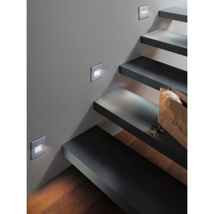 Paulmann  93134 - LED/1,2W Laiptinės šviestuvai su jutikliu EDGE 230V matinis chromas