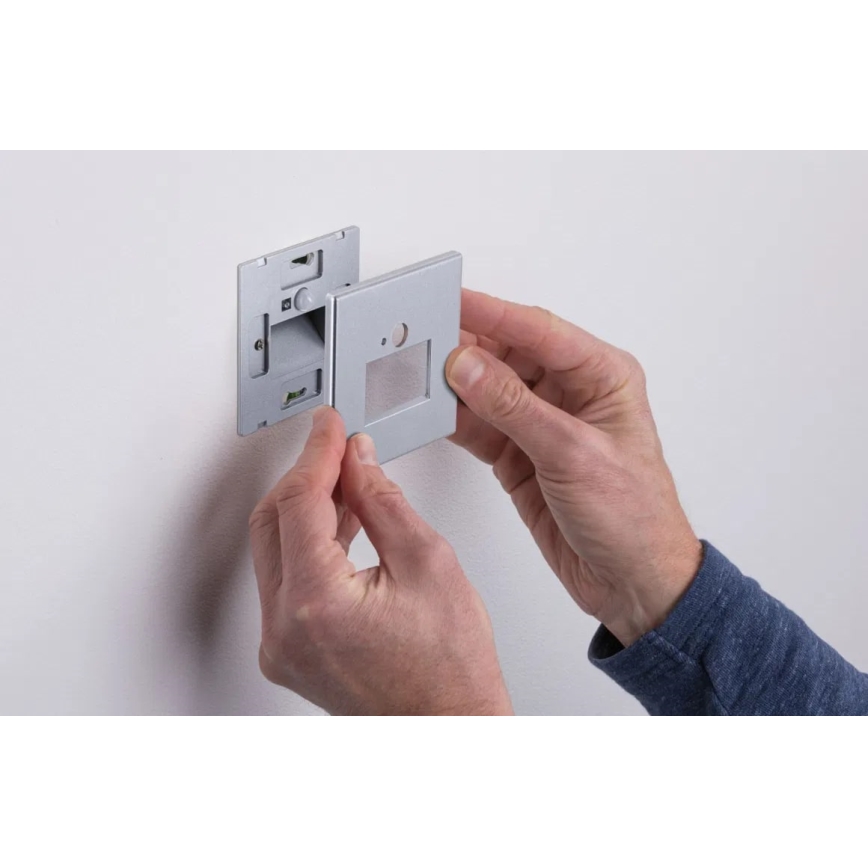 Paulmann  93134 - LED/1,2W Laiptinės šviestuvai su jutikliu EDGE 230V matinis chromas
