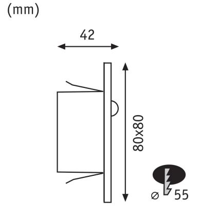 Paulmann  93134 - LED/1,2W Laiptinės šviestuvai su jutikliu EDGE 230V matinis chromas