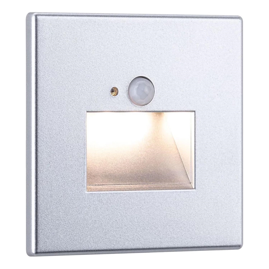 Paulmann  93134 - LED/1,2W Laiptinės šviestuvai su jutikliu EDGE 230V matinis chromas