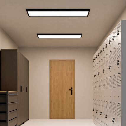 Paviršinė LED panelė 60W/230V 30x120 cm juoda