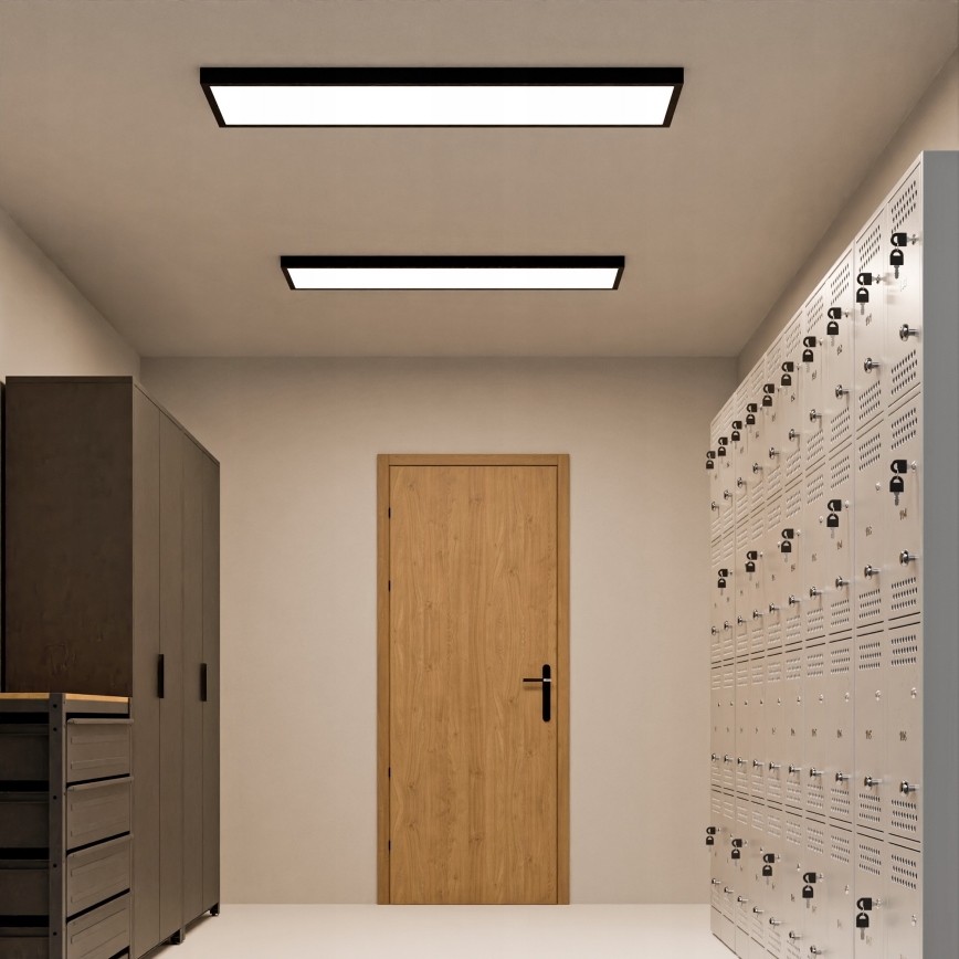 Paviršinė LED panelė 60W/230V 30x120 cm juoda