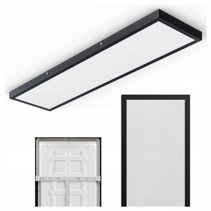 Paviršinė LED panelė 60W/230V 30x120 cm juoda