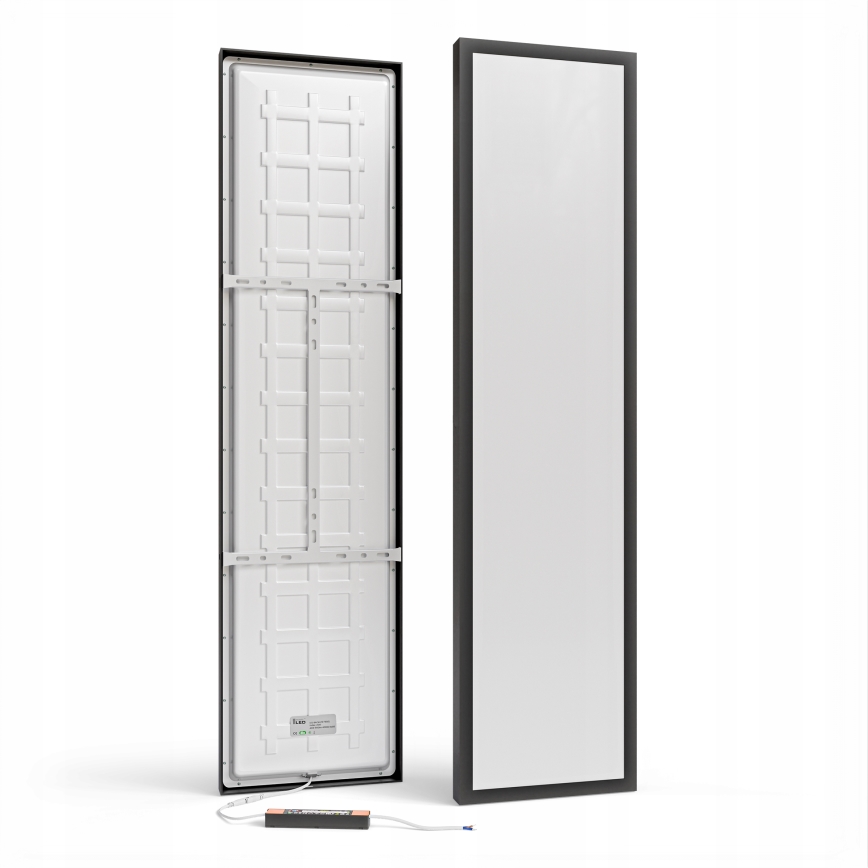 Paviršinė LED panelė 60W/230V 30x120 cm juoda