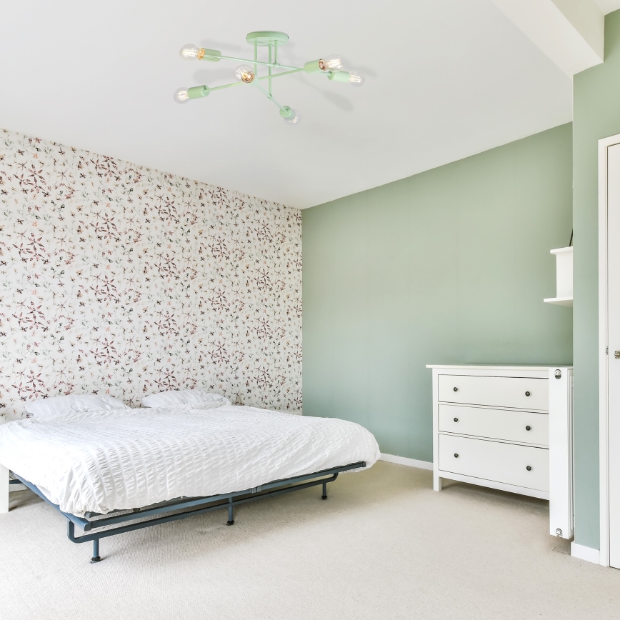 Paviršinis lubų šviestuvas CAMBRIDGE 6xE27/15W/230V, žalias