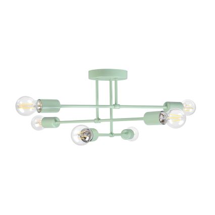 Paviršinis lubų šviestuvas CAMBRIDGE 6xE27/15W/230V, žalias