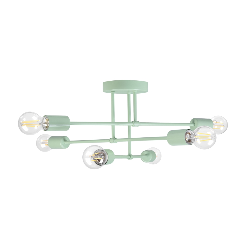 Paviršinis lubų šviestuvas CAMBRIDGE 6xE27/15W/230V, žalias