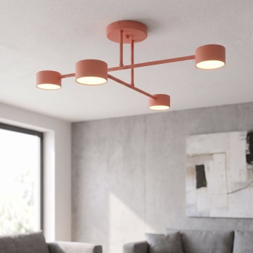 Paviršinis lubų šviestuvas HALO 4xGX53/10W/230V rožinė
