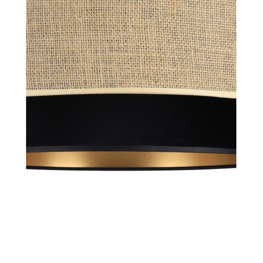 Paviršinis lubų šviestuvas SARTA 1xE27/60W/230V juoda/džiutas