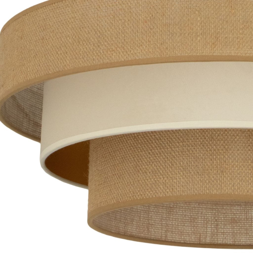 Paviršinis lubų šviestuvas WENTA 1xE27/60W/230V, skersmuo 50 cm, juta/smėlio spalvos