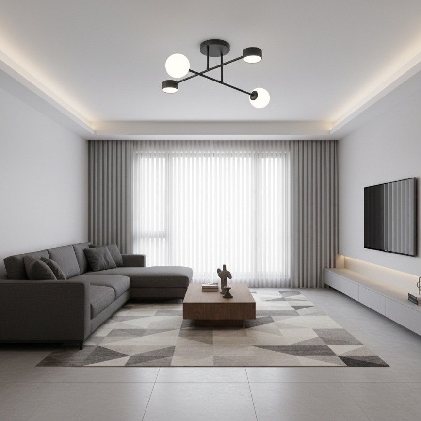 Paviršinis šviestuvas HOLON 2xG9/8W/230V + 2xGX53/12W juodas