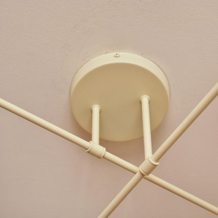 Paviršinis šviestuvas MOON 4xE27/15W/230V, kremo spalvos