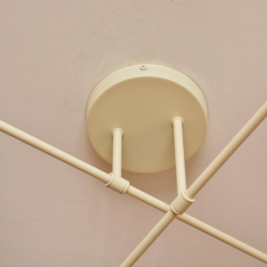 Paviršinis šviestuvas MOON 4xE27/15W/230V, kremo spalvos