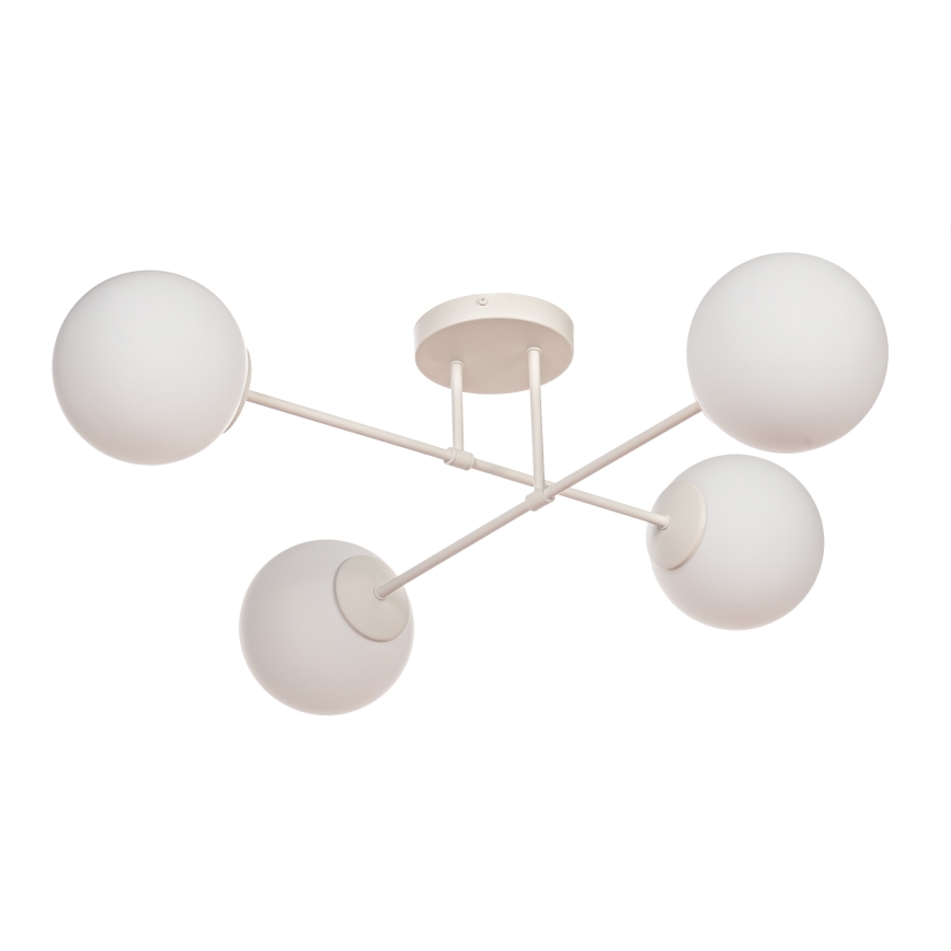 Paviršinis šviestuvas MOON 4xE27/15W/230V, kremo spalvos