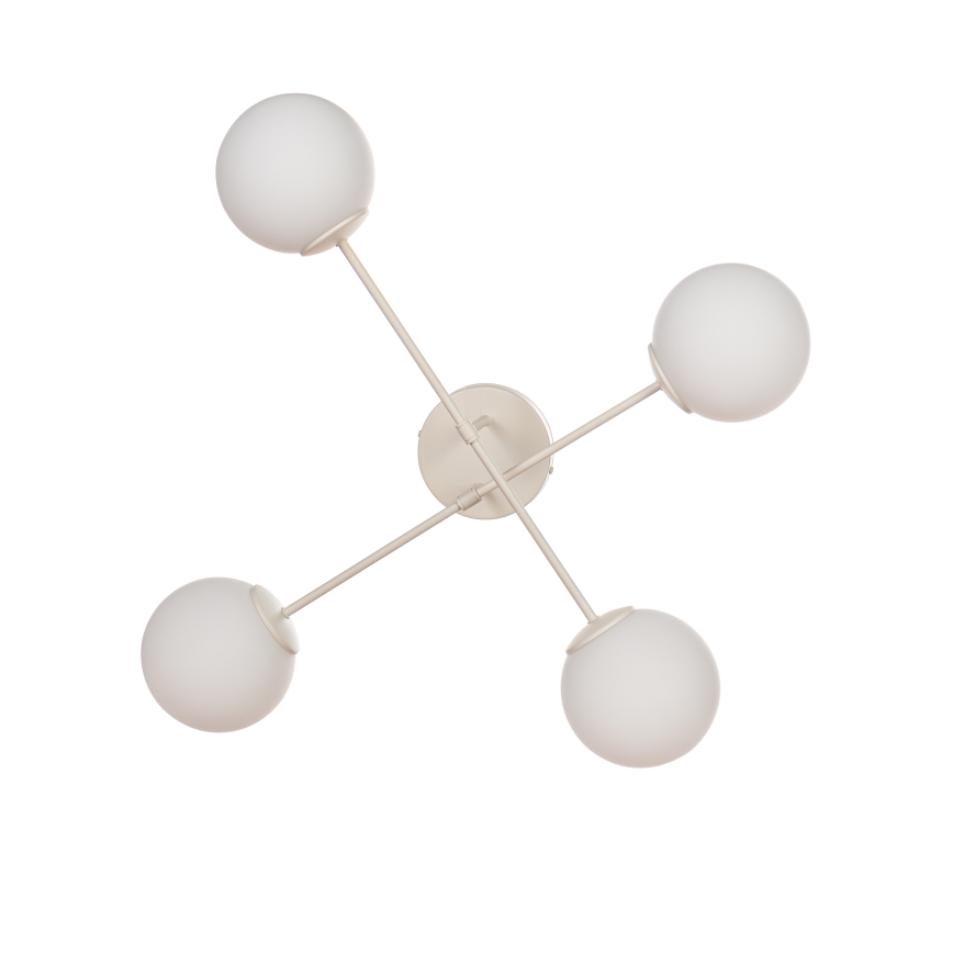 Paviršinis šviestuvas MOON 4xE27/15W/230V, kremo spalvos