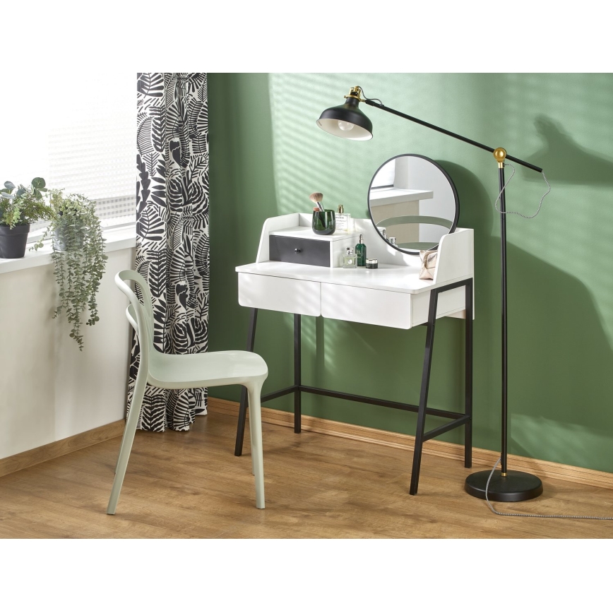 Persirengimo staliukas AGNES 120x80 cm balta/juoda