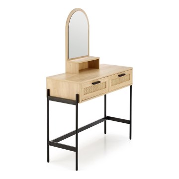 Persirengimo staliukas CARMEN 136x104 cm smėlio spalva/juoda