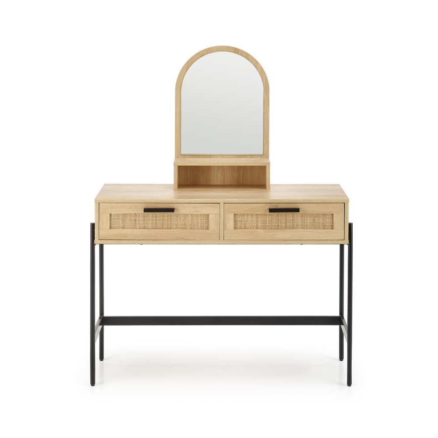 Persirengimo staliukas CARMEN 136x104 cm smėlio spalva/juoda