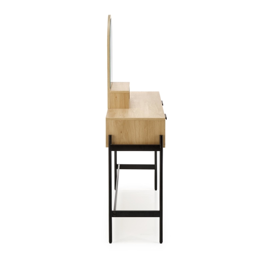 Persirengimo staliukas CARMEN 136x104 cm smėlio spalva/juoda